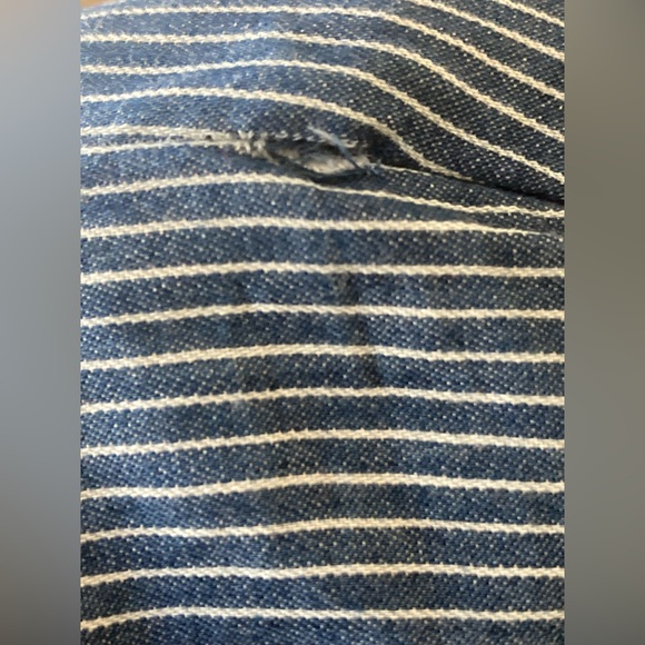 Blashe Blue & White Striped Romper. Size Medium. - Picture 5 of 9